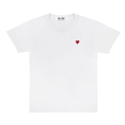 Pre-owned Comme Des Garçons Play Little Heart T-shirt 'white'