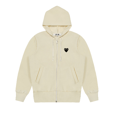Pre-owned Comme Des Garçons Play Zip-up Hoodie 'yellow'