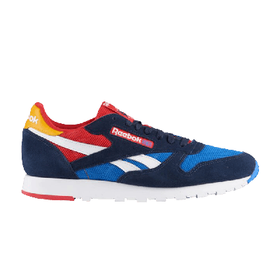 Pre-owned Reebok Classic Leather Mu 'collegiate Navy Red' In Blue