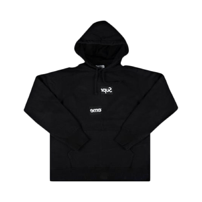 Pre-owned Supreme X Comme Des Garçons Shirt Split Box Logo Hooded Sweatshirt 'black'