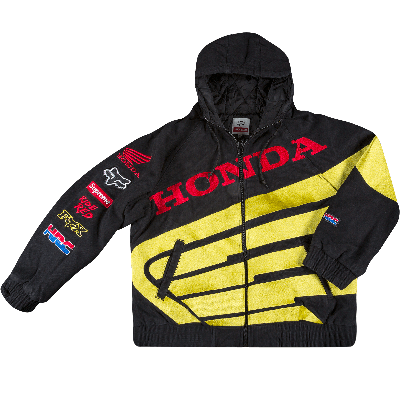 Pre-owned Supreme X Honda Fox Racing Puffy Zip Up Jacket 'black'