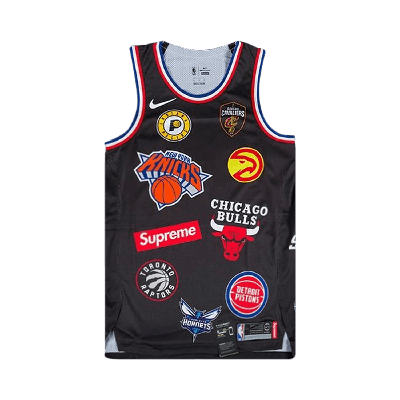 Pre-owned Supreme X Nike X Nba Teams Authentic Jersey 'black'
