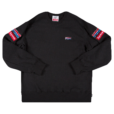Pre-owned Supreme X Honda Fox Racing Crewneck 'black'