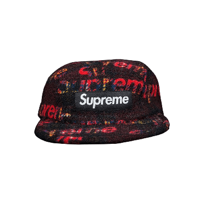 Pre-owned Supreme Harris Tweed Camp Cap 'black'
