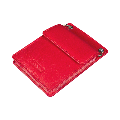 Pre-owned Supreme Leather Id Holder And Wallet 'red'