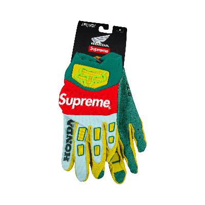 Pre-owned Supreme X Honda Fox Racing Gloves 'moss' In Green