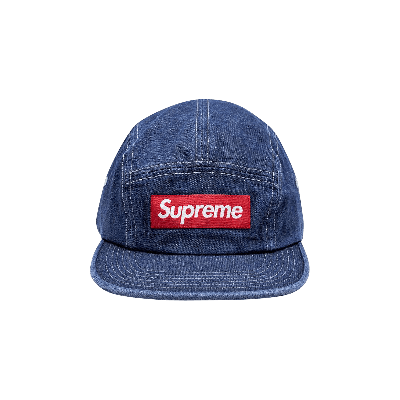 Pre-owned Supreme Washed Chino Twill Camp Cap 'denim' In Blue