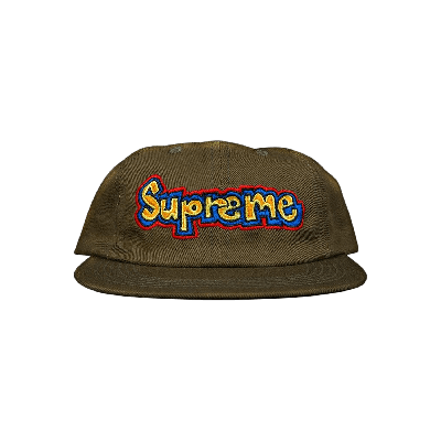 Pre-owned Supreme Gonz Logo 6 Panel Cap 'olive' In Green