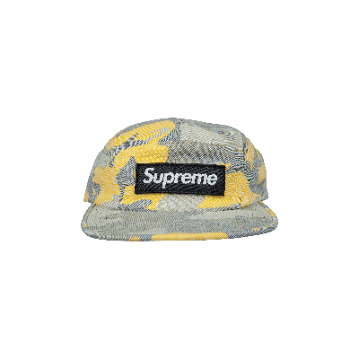 Pre-owned Supreme Washed Out Camo Camp Cap 'yellow'