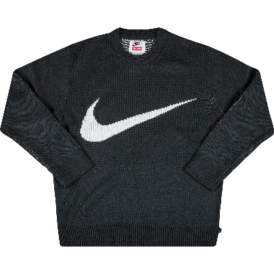 Pre-owned Supreme X Nike Swoosh Sweater 'black'