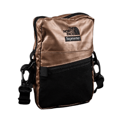 Pre-owned Supreme X The North Face Metallic Shoulder Bag 'rose' In Pink