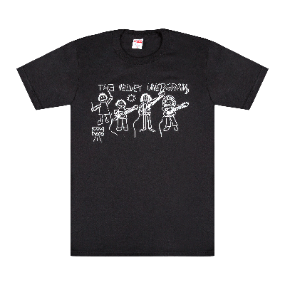 Pre-owned Supreme The Velvet Underground Drawing T-shirt 'black'