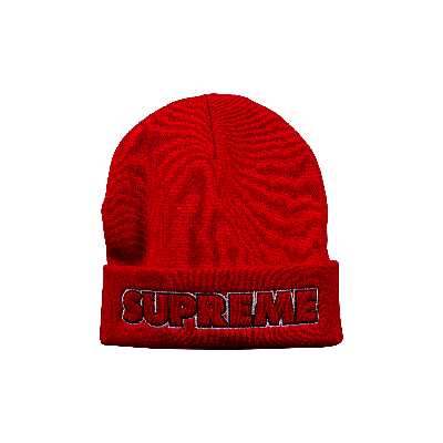 Pre-owned Supreme Outline Beanie 'red'
