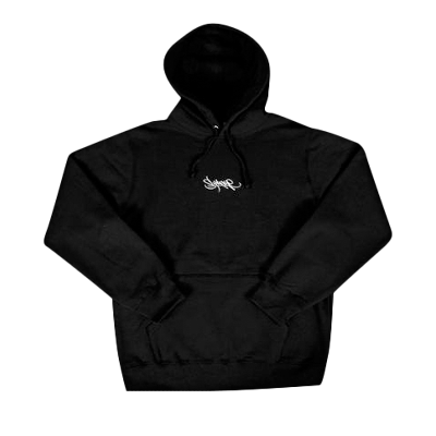 Pre-owned Supreme Tag Logo Hooded Sweatshirt 'black'