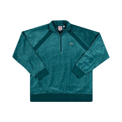 Pre-owned Supreme X Lacoste Velour Half Zip Track Top 'teal'