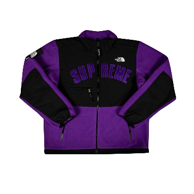 Pre-owned Supreme X The North Face Arc Logo Denali Fleece Jacket 'purple'