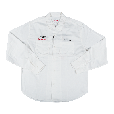 Pre-owned Supreme X Honda Fox Racing Work Shirt 'white'