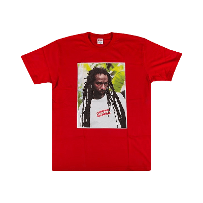 Pre-owned Supreme Buju Banton T-shirt 'red'