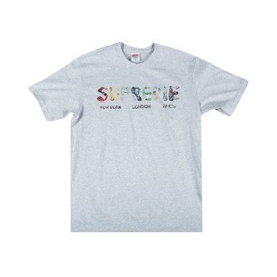 Pre-owned Supreme Crystals T-shirt 'ash Grey'