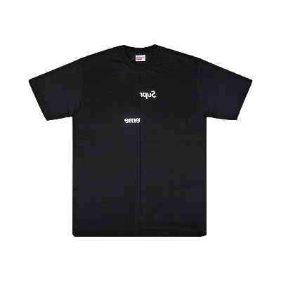 Pre-owned Supreme X Comme Des Garçons Shirt Split Box Logo T-shirt 'black'