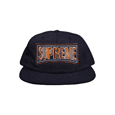 Pre-owned Supreme Metallic Arc 6-panel Cap 'navy' In Blue