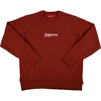 Pre-owned Supreme Box Logo Crewneck Sweatshirt 'rust' In Orange