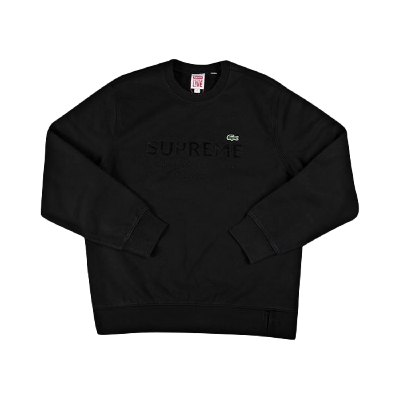 Pre-owned Supreme X Lacoste Crewneck 'black'