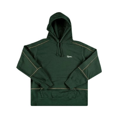 Pre-owned Supreme Piping Hooded Sweatshirt 'green'