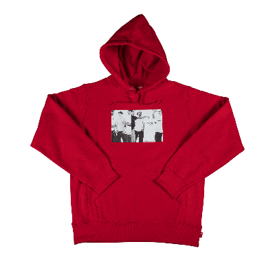 Pre-owned Supreme Classic Ad Hooded Sweatshirt 'red'