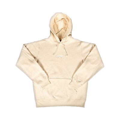 Pre-owned Supreme Tag Logo Hooded Sweatshirt 'natural' In Tan