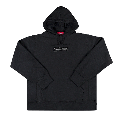Pre-owned Supreme X Swarovski Box Logo Hooded Sweatshirt 'black'