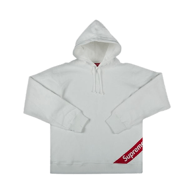 Pre-owned Supreme Corner Label Hooded Sweatshirt 'white'