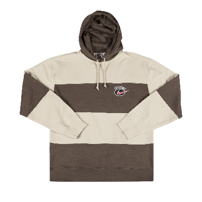 Pre-owned Supreme X Nike Stripe Hooded Sweatshirt 'tan'