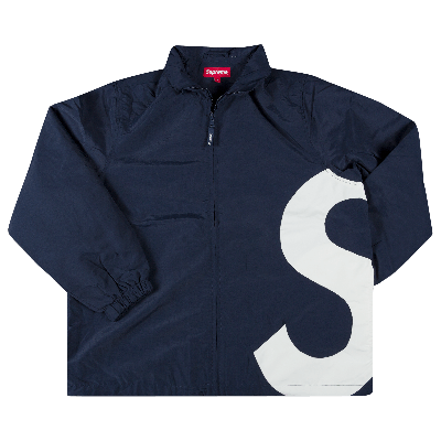 Pre-owned Supreme S Logo Track Jacket 'navy' In Blue
