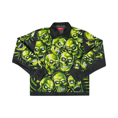 Pre-owned Supreme Skull Pile Work Jacket 'green'
