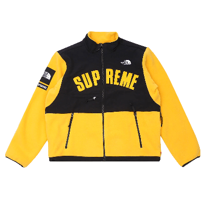 Pre-owned Supreme X The North Face Arc Logo Denali Fleece Jacket 'yellow'