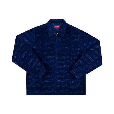 Pre-owned Supreme Debossed Logo Corduroy Jacket 'royal Blue'