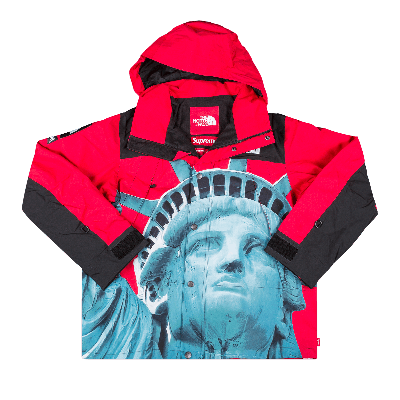 Pre-owned Supreme X The North Face Statue Of Liberty Mountain Jacket 'red'