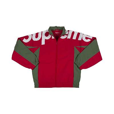 Pre-owned Supreme Shoulder Logo Track Jacket 'red'