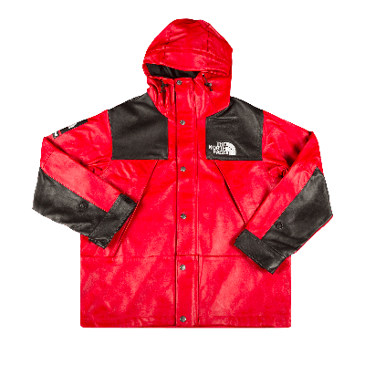 Pre-owned Supreme X The North Face Leather Mountain Parka 'red'