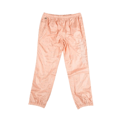 Pre-owned Supreme X Lacoste Relfecitve Grid Pants 'peach' In Orange