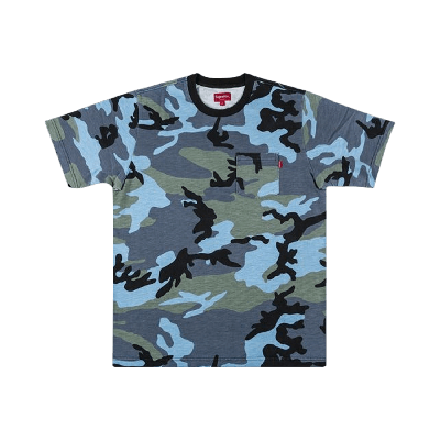 Pre-owned Supreme Short-sleeve Pocket T-shirt 'camo' In Multi-color