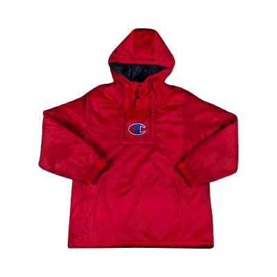 Pre-owned Supreme X Champion Pullover Parka 'red'