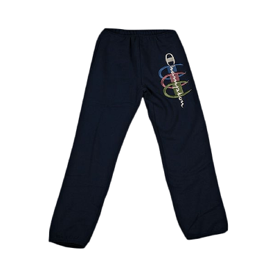 Pre-owned Supreme X Champion Stacked C Sweatpant 'navy' In Blue