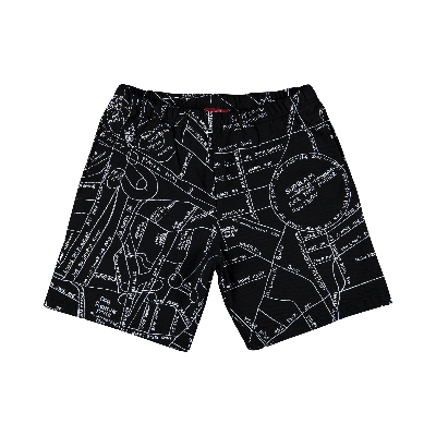 Pre-owned Supreme Gonz Embroidered Map Sweatshort 'black'