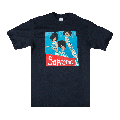 Pre-owned Supreme Group T-shirt 'navy' In Blue