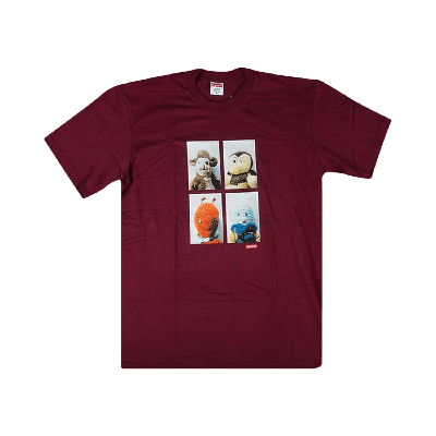 Pre-owned Supreme Mike Kelley Ahh...youth! T-shirt 'burgundy' In Red