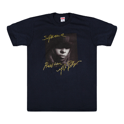 Pre-owned Supreme Mary J. Blige T-shirt 'navy' In Blue