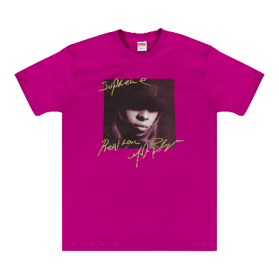 Pre-owned Supreme Mary J. Blige T-shirt 'magenta' In Purple
