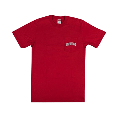 Pre-owned Supreme X Nfl Raiders '47 Pocket T-shirt 'red'